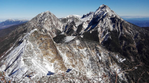 終了点より旭　赤岳